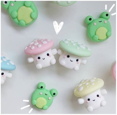 Polymer clay crafts kawaii | 61 photo ideas DIY Moldable Clay Ideas, Clay Arts Ideas, Art With Clay Ideas, Ideas Clay Art, Ideas For Clay Projects, Things To Do From Clay, Kawaii Clay Ideas Easy, Polymer Clay Creations How To Make, Polmar Clay Ideas Easy