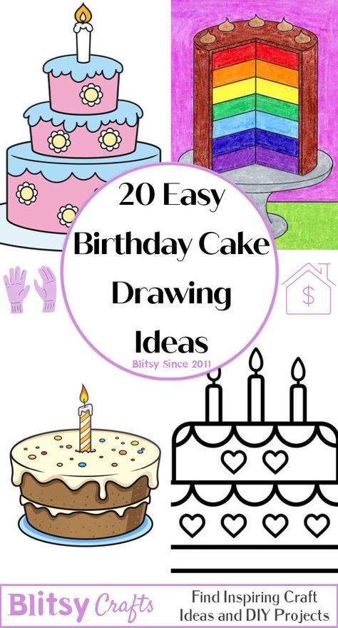 Easy Birthday Cake Drawing, Birthday Drawing Ideas Easy, Draw A Birthday Cake, Cake Drawings, Birthday Cake Drawing, Birthday Drawing Ideas, Easy Birthday Cake, Birthday Cale, Cake Sketch