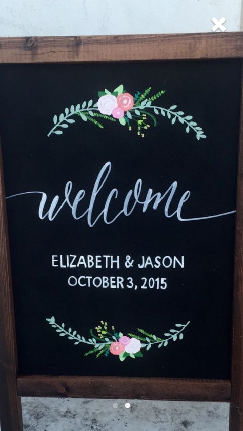 Welcome to our wedding chalk sign Chalk Sign Art, Wedding Chalkboard Ideas, Wedding Chalk Art, Chalkboard Art Wedding, 50th Year Wedding Anniversary, Wedding Chalk, Mums Wedding, Chalkboard Writing, Wedding Chalkboard