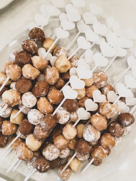 Donut Skewers, Coffee Bridal Shower, Bachelorette Brunch, Wedding Shower Brunch, Brunch Bridal Shower, Bridesmaid Brunch, Bridal Shower Inspo, Brunch Bubbly, Bridal Shower Planning