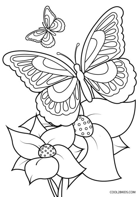 Printable Butterfly Coloring Pages For Kids Printable Butterfly Coloring Pages, Butterfly Coloring Pages, Fargelegging For Barn, Kids Printable Coloring Pages, Printable Butterfly, Free Kids Coloring Pages, Butterfly Coloring, Butterfly Mandala, Summer Coloring Pages