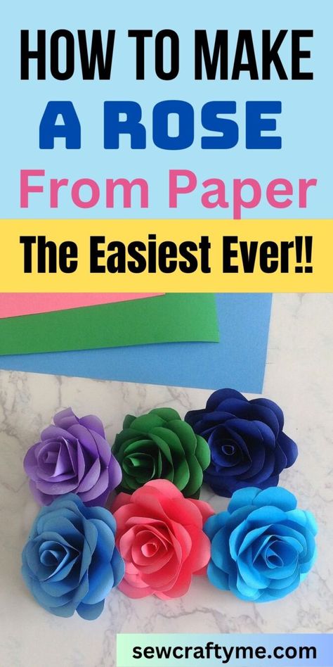 Paper Projects Diy, Paper Roses Diy, Paper Flowers Diy Easy, Aesthetic Patterns, Rose Crafts, Crochet Aesthetic, Easy Paper Flowers, Crochet Handbag, Paper Flower Crafts