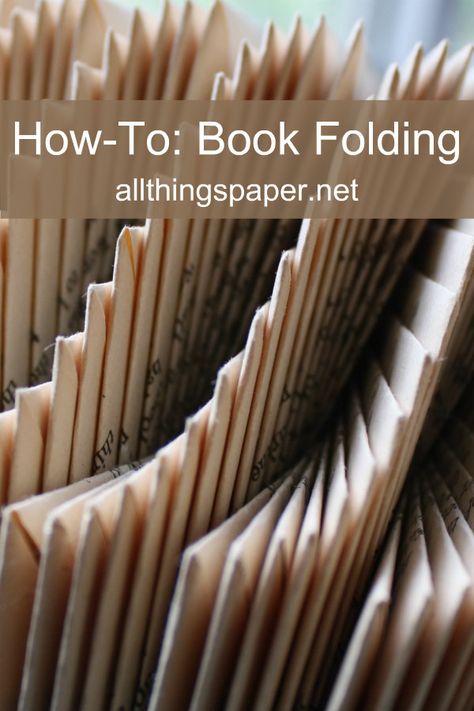 Book Folding Art Patterns Free, Paper Book Folding, How To Do Book Folding, Book Arts Ideas, How To Fold Book Pages Into Art, Simple Book Folding, Folding Books Patterns Free, Book Page Folding Patterns Free, Book Folding Tutorial Step By Step