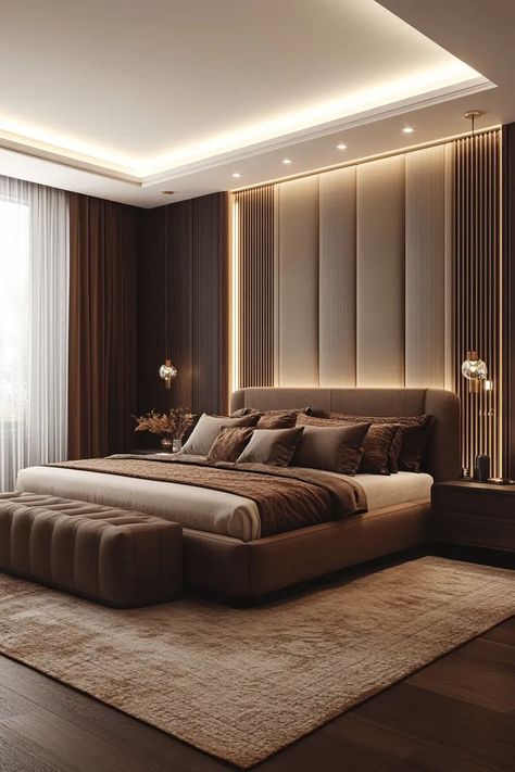 Bloxburg fall bedroom ideas translated into real-life decor Modern Luxury Bedroom, Hotel Room Design, Dekorasi Kamar Tidur, Classy Bedroom, Luxury Bedroom Master, Elegant Bedroom, Bedroom Refresh, Stylish Bedroom, Small Room Bedroom