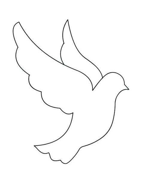 Dove Coloring Page, Dove Templates Free Printable, Dove Crafts For Kids, Dove Printable, Dove Applique, Dove Craft, Dove Outline, Bird Coloring, Powerful Symbols