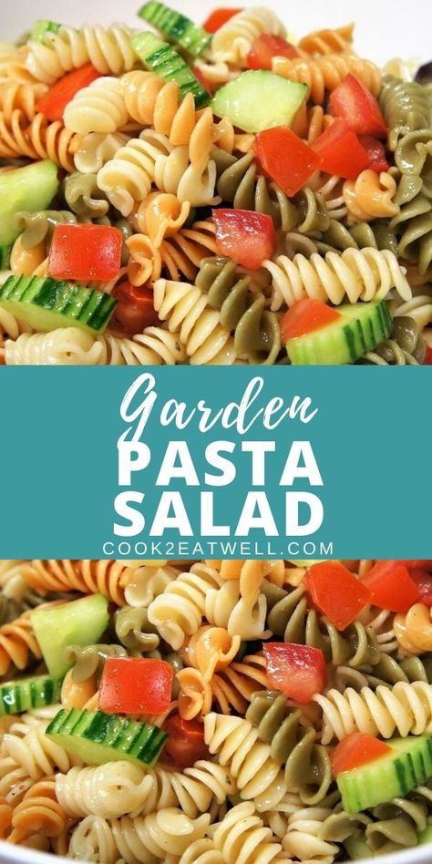 Cold Pasta Salad Recipes Healthy, Summer Pasta Salad Recipes Cold, Healthy Cold Pasta Salad, Easy Cold Pasta Salad, Light Pasta Salads, Cold Pasta Recipes, Oil And Vinegar Dressing, Garden Pasta Salad, Cucumber Pasta Salad