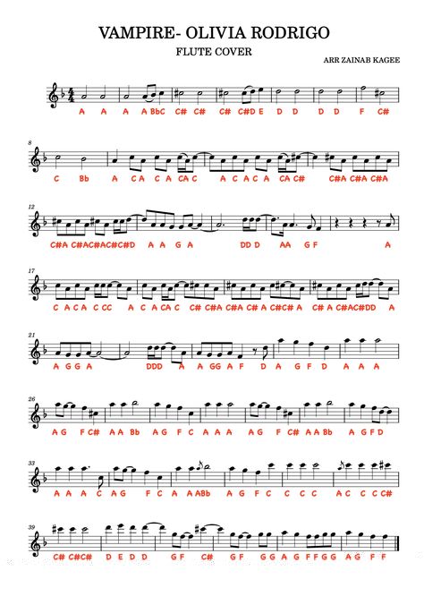 flute, flute sheet music, music notes, Olivia Rodrigo, Vampire by Olivia Rodrigo, violin music, violin sheet music, popular sheet music, woodwind sheet music, c instrument, instrumental, music Flute Beginner Music Sheets, Flute Music Sheet With Notes, Flute Stereotypes, Free Printable Violin Sheet Music, Violin Music Sheets Easy, Songs For Violin, Songs On The Flute, Violin Sheet Music For Beginners With Letters, Easy Violin Sheet Music With Letters