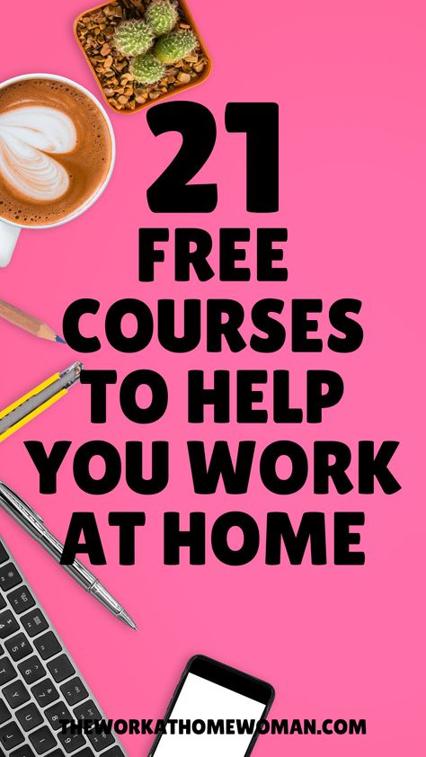 pink background with keyboard, coffee, phone, and cactus. Free Classes Online Education, Free Online Classes With Certificate, Free Courses With Certificates, Free Courses Online With Certificate, Free Online Courses With Certificate, Free Certificate Courses, Free College Courses Online, Free College Courses, Free Learning Websites