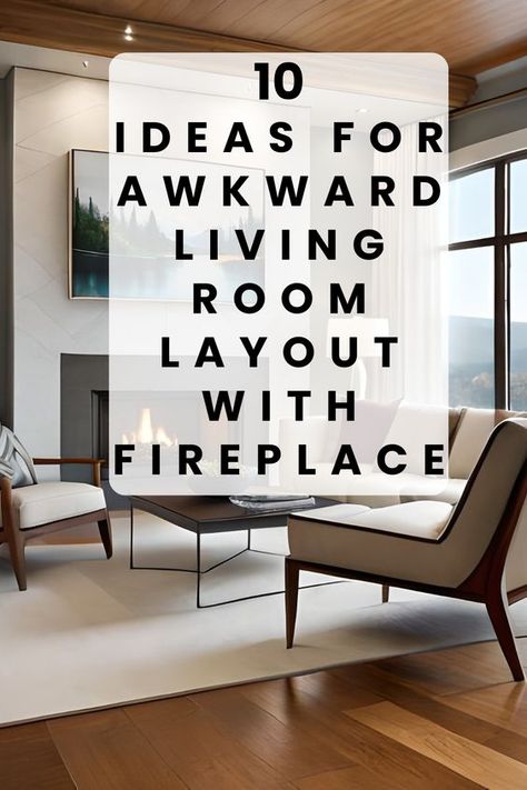 Fireplace Furniture Layout, Room Layout With Fireplace, Living Room Layout With Fireplace, Awkward Living Room, Awkward Living Room Layout, Corner Fireplace Living Room, Rectangle Living Room, Long Narrow Living Room, Family Room Layout