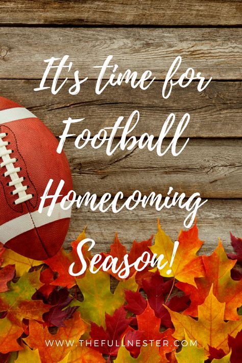 Football Homecoming Season Is Here! - The Full Nester Homecoming Football, Homecoming Court, Football Homecoming, Pumpkin Spice Lattes, Football Field, Falling Leaves, Fall Ideas, Marketing Ideas, Pumpkin Spice Latte