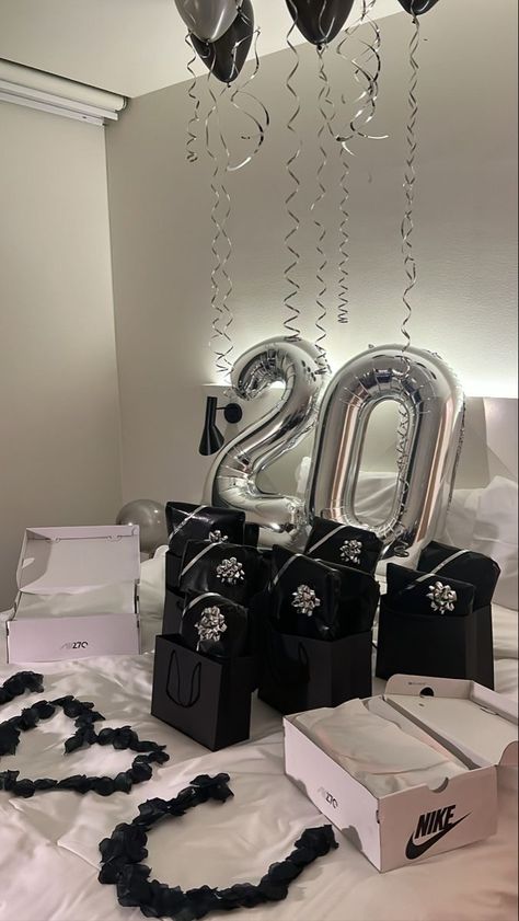 pretty & unique. follow for more content. 20 Birthday Boyfriend Ideas, Gifts To Surprise Boyfriend, Boujee Gifts For Boyfriend, 22nd Birthday Ideas For Boyfriend, Boyfriends 20th Birthday Gift Ideas, 20 Birthday Boyfriend, Set Up For Boyfriend Birthday, Men Birthday Ideas Boyfriends, 19th Birthday Ideas For Boyfriend