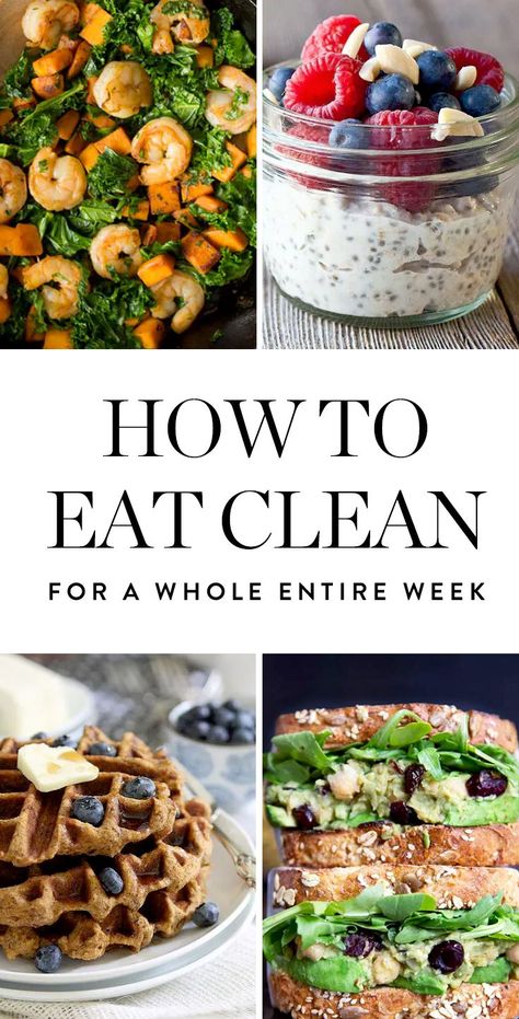 We created a plan that�ll help you create 3 clean eating meals a day for 7 days straight. Whether you make one or 21 of these recipes, you�re on your way to feeling great. Clean Eating Meals, Non Processed Foods, Pasta Vegetariana, Clean Eating Plans, Clean Eating Meal Plan, Makanan Diet, Diet Vegetarian, Healthy Clean Eating, Eat Clean