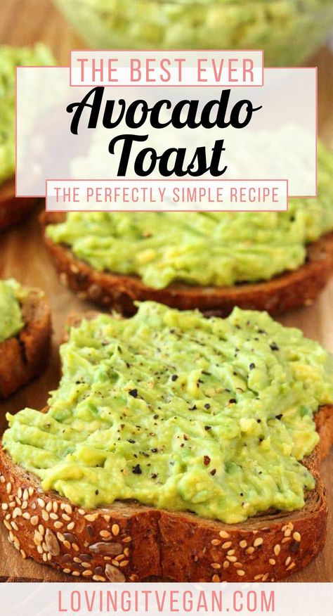 Best Avocado Toast Recipe, The Best Avocado Toast, Best Avocado Toast, Toast Recipe Breakfast, Simple Avocado Toast, Avocado Recipes Healthy, Avocado Recipes Breakfast, Avacado Recipes, Avocado Spread