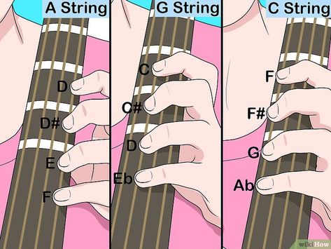 How to Shift on a Cello (with Pictures) - wikiHow Cello Tutorial, Cello Teaching, Violin Chords, Violin Fingering Chart, Cello Practice, Learn Guitar Beginner, Violin Tutorial, Cello Lessons, Cello Sheet Music