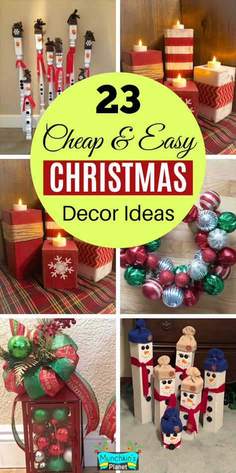 Outdoor Apartment, Christmas Crafts Diy Projects, Dollar Store Christmas Crafts, Decorate Christmas, Christmas Crafts To Sell, Christmas Decorations Cheap, Handmade Christmas Crafts, Creative Juice, Christmas Crafts For Adults