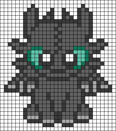 Alpha pattern #28395 | BraceletBook Toothless Pixel Art Grid, Httyd Pixel Art, Pixel Art Pattern Characters, Toothless Pixel Art, Toothless Dragon Cute, Cute Pixel Drawing, Animal Pixel Art, Dragon Pixel Art, Pixel Art Disney