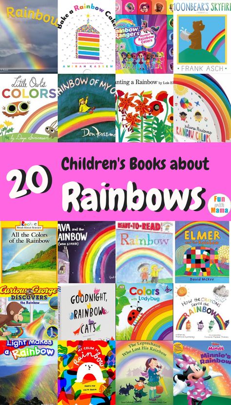 Books About Rainbows Preschool, Rainbow Books For Preschool, Rainbow Books Preschool, Rainbows Preschool, Books About Colors, Rainbow Preschool, Books For Kindergarten, Rainbow Books, Preschool Weather