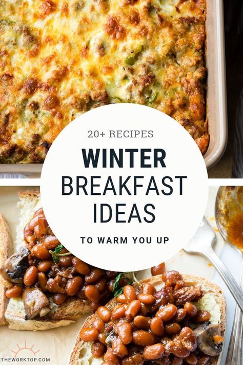 Looking for winter breakfast ideas? You'll love the 20+ breakfast recipes on this roundup! Find breakfast ideas for cold winter mornings, including easy and healthy recipes. Roundup on www.theworktop.com. || #breakfastrecipes #winter #brunch #recipes Winter Brunch Ideas, Saturday Breakfast Ideas, Winter Breakfast Ideas, Winter Breakfast Recipes, Winter Brunch, Healthy Winter Meals, Winter Snack, Winter Breakfast, Easy And Healthy Recipes