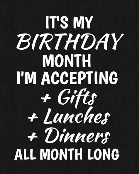 🎉🎁 Guess what, folks? It’s officially my birthday month! 🎂✨ And you know what that means? The gift-acceptance floodgates are wide open! 🌊🎁 From now until the end of the month, I’m graciously accepting gifts, well wishes, and maybe even some cake (hint, hint)! Let the birthday festivities begin! 🥳🎉 #BirthdayMonth #giftsgalore #chapter36 #theamandakjames Stay Calm It’s My Birthday Month, Birthday Month Quotes November, My Birthday Month Quotes, Birthday Month Dp, Birthday Month Quotes, Birthday Festivities, Birthday Tomorrow, Its My Birthday Month, My Birthday Month