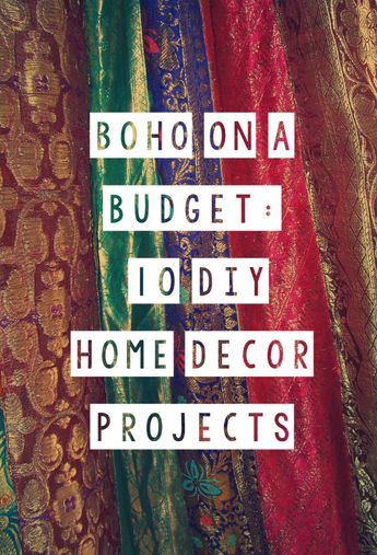 Quirky Bohemian Mama - A Bohemian Mom Blog: Boho on a Budget: 10 DIY Home Decor Projects {DIY ... Boho On A Budget, Home Decor Projects Diy, Hippie Crafts, Koti Diy, Diy Bohemian, Bohemian Diy, Bohemian Mama, Hippie Room Decor, Hippy Room