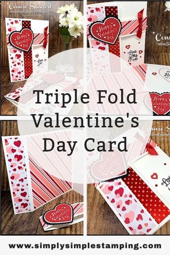 Fun Fold Valentine Cards, Valentine Sayings, Easy Valentine Cards, Valentine Cards To Make, Valentines 2023, Valentine Paper Crafts, Valentines Day Cards Diy, Card Verses, Valentines Day Cards Handmade