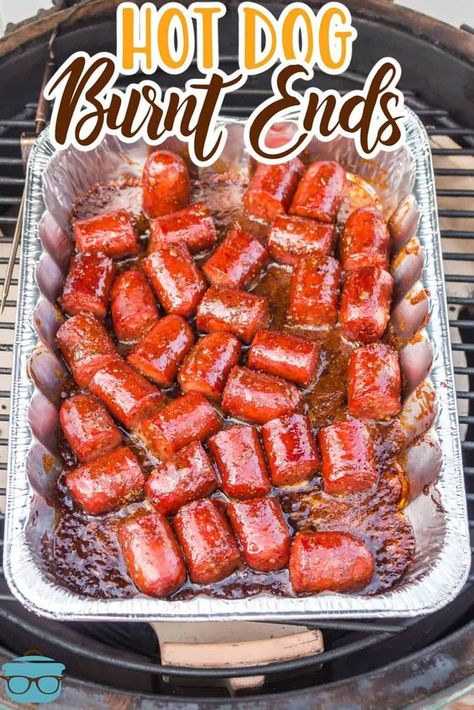 Hot Dog Burnt Ends, Poor Mans Burnt Ends, Burnt Ends Recipe, Slow Cooker Salisbury Steak, Burnt Ends, Smoked Beef Brisket, Beef Hot Dogs, Country Cook, Hot Dog Recipes