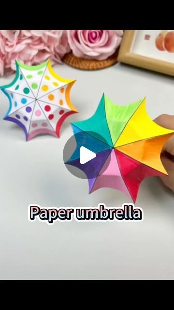 Cartonnage, Paper Craft Umbrella, Umbrella Paper Craft, Umbrella Craft For Kids, Paper Umbrella Craft, Umbrella For Kids, Umbrella Diy, First Grade Crafts, Umbrella Craft