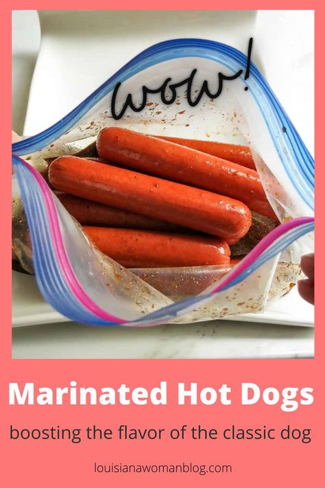 Hot Dogs Cooked In Beer, Marinaded Grilled Hot Dogs, Hot Dog Seasoning, Marinated Grilled Hot Dogs, Best Grilled Hot Dogs, Hot Dog Seasoning Recipe, Marinate Hot Dogs, Hot Dog Marinade Recipes, Marinade For Hot Dogs