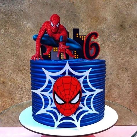 Cake Spiderman Birthday, Spidey Cake, Diy Cake Topper Printable, Spiderman Cake Ideas, Cake Spiderman, Batman Birthday Cakes, Spiderman Cake Topper, Superman Cakes, Cake Designs For Kids