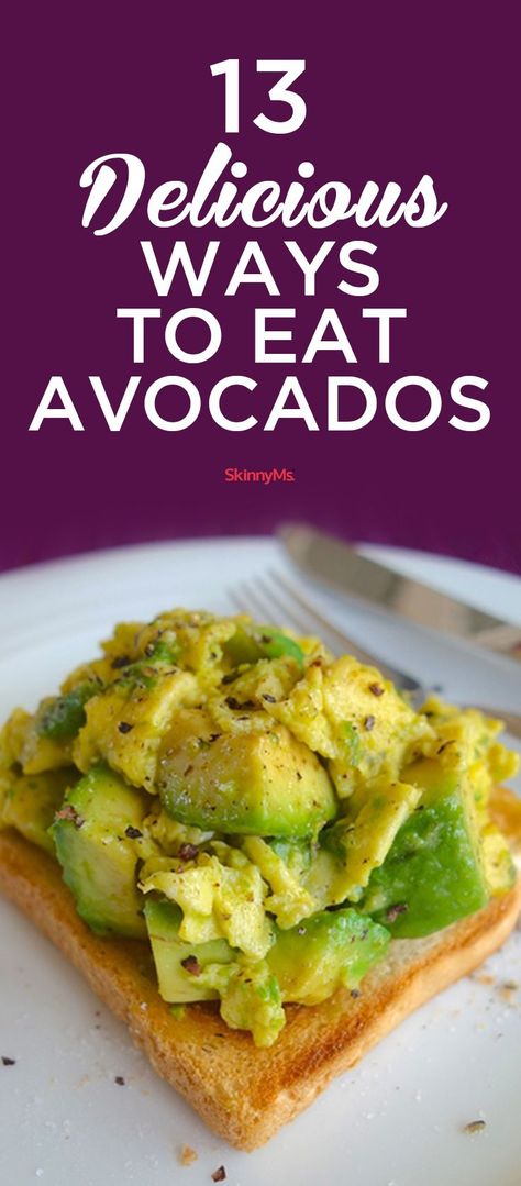 Try these 13 Delicious Ways to Eat Avocados... Because avocados are delicious. :) Avocado Recipes, Avocado Recipes Healthy, Avocado On Toast, Avacado Recipes, Avocado Dessert, Avocado Salat, Keto Foods, On Toast, Healthy Nutrition