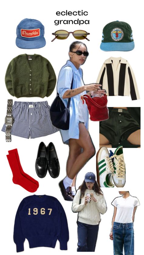 shop my collage for all my Eclectic Grandpa picks! Bay Area Outfits, Grandpa Fashion, Vacation Fits, Grandpa Style, Outfits And Accessories, Mood Clothes, Street Style Outfits, City Boy, Ținută Casual