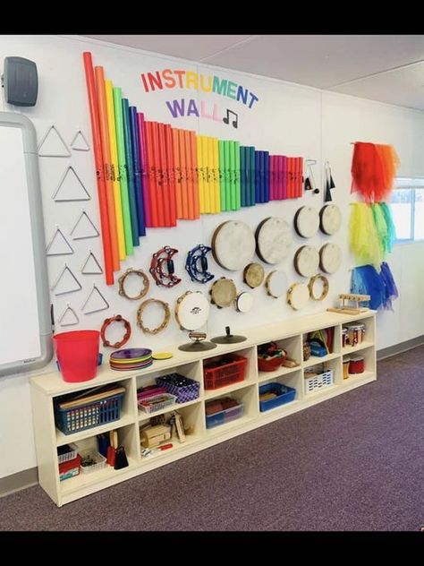 Kindergarten Music Room Design, Music Room Kindergarten, School Music Room Decor Ideas, Primary School Music Room Design, Elementary School Music Room Design, Music Displays Classroom, Music Decorations Classroom, Music In The Classroom, Performing Arts Classroom