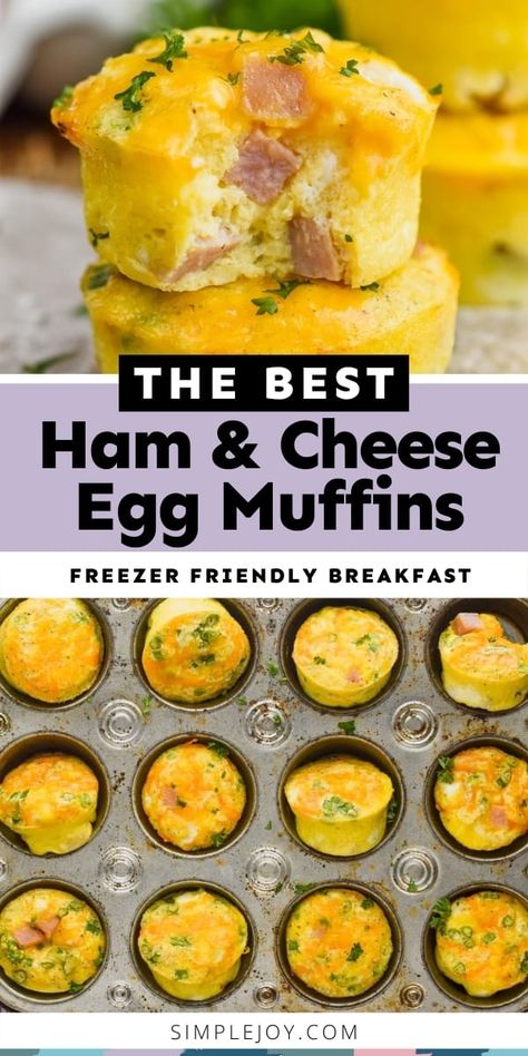 Ham And Cheese Egg Muffins, Cheese Egg Muffins, Muffin Cups Recipes, Egg Muffins Recipe, Comidas Keto, Egg Bites Recipe, Egg Muffins Breakfast, Egg Muffin, Vegan Muffins