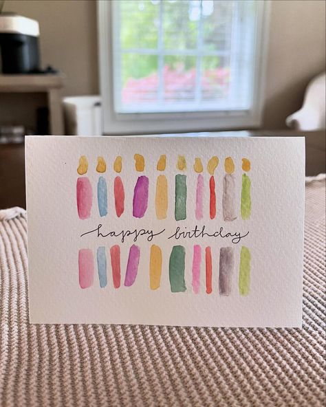 have a fun birthday coming up? no problem! a hand-painted card with a sweet note inside makes the best gift EVER🎉🧁 order your set of 4 cards today (includes taupe envelopes) dm for customization :) #etsy #etsyshop #etsywatercolor #etsywatercolorcard #etsyseller #watercolor #watercolorcards #custom #birthdaycards Happy Birthday Card Ideas Diy, Cute Diy Bday Cards, Homemade Birthday Cards Watercolor, Watercolor Painting Gift Ideas, Dad Bday Card Ideas, Homemade Cards Ideas Creativity Simple, Watercolour Painting Cards, Cute Watercolor Birthday Cards, Easy Watercolor Greeting Cards