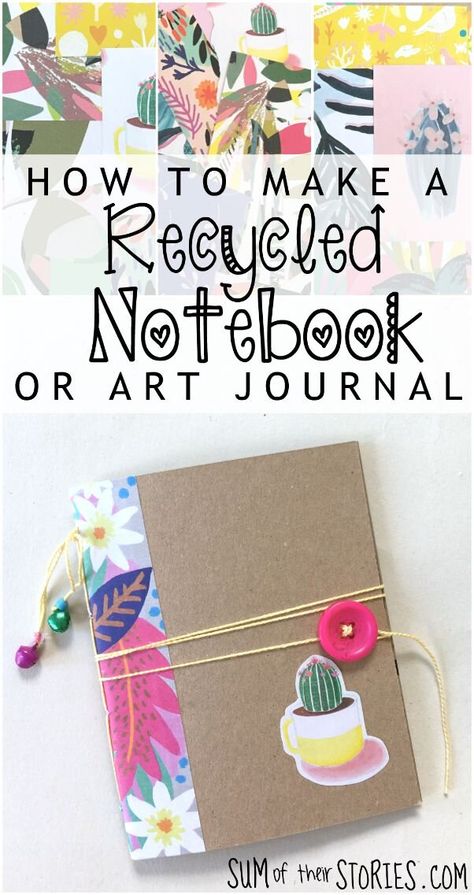 Upcycling, Making A Journal Diy, Notebook Making Ideas, How To Make A Notebook Out Of Paper, How To Make A Journal Book, How To Make Notebook, How To Make A Journal Book Diy, How To Make A Journal, How To Make Notebooks