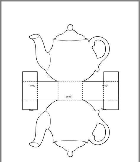 Tea Party Decoration: Teapot Party Favor Box F12 Molde, Teapot Template, Teacup Template, Teapot Printable, Candy Box Template, Tea Party Crafts, Teapot Crafts, Paper Tea Cups, Ways To Make Coffee