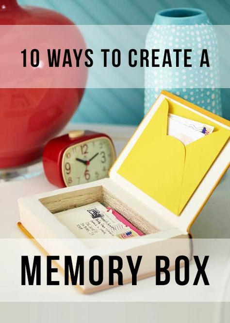 10 Ways to Create a Unique Keepsake Memory Box Keepsake Box Diy, Memories Box Diy, Diy Christmas Box, Diy Box Crafts, Memories Box, Diy Tumblr, Birthday Card Craft, Cadeau Photo, Diy Gift Box