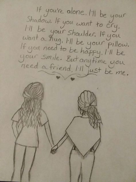 Easy Bestie Drawings, Cute Drawings For Bff Easy, Cute Drawings Of Love Best Friends, Drawing Ideas Besties, Drawing Sisters Easy, Drawings To Make For Your Best Friend, Cute Things To Draw For Your Best Friend Easy, Bsf Drawing Easy, Cute Drawing Ideas Easy Love Sketch