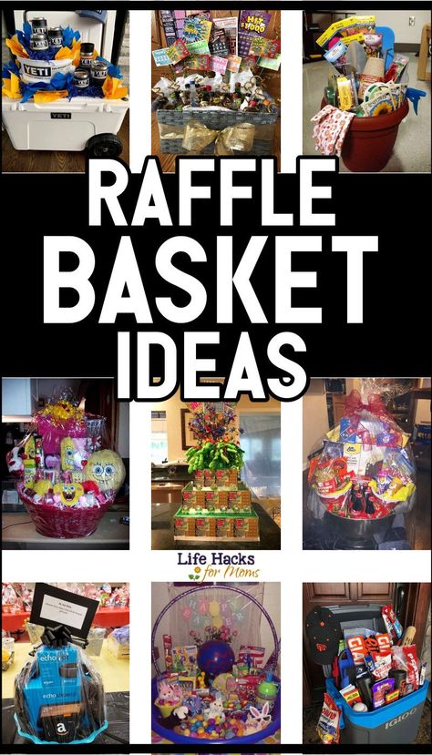 Door Prize Baskets, Easter Raffle Basket Ideas, Tricky Tray Baskets, Raffle Basket Ideas, Silent Auction Gift Basket Ideas, Raffle Gift Basket Ideas, Corporate Gala, Fundraiser Raffle, Fundraiser Baskets