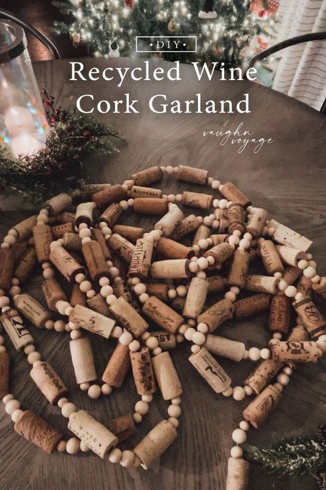 Cork Garland, Cork Crafts Christmas, Cork Crafts Diy, Wine Cork Projects, Wine Cork Diy Crafts, Wine Cork Diy, Wine Cork Art, Cork Projects, Cork Diy