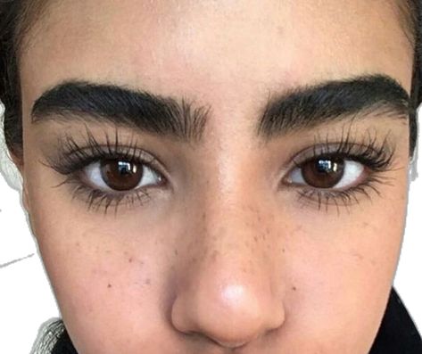 Natural Thick Eyebrows, Thick Eyebrows Natural, Big Eyebrows, Eyebrows Goals, Big Eyelashes, Natural Long Lashes, Long Thick Eyelashes, Bushy Eyebrows, Big Lashes