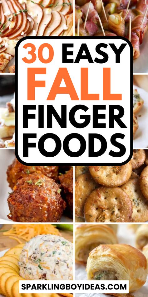 Fall Finger Foods, Fall Appetizers Easy, Fall Party Food, Fall Appetizers, Fall Snacks, Appetizers Easy Finger Food, Finger Foods Easy, Potluck Dishes, Thanksgiving Appetizers