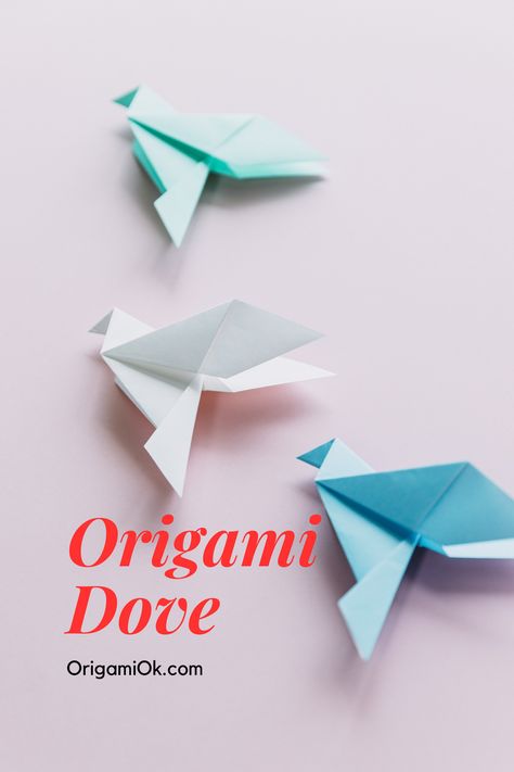 Dove is the representative of peace and kind, in this page, We will teach you how to make an easy and cute origami dove with simple steps, let’s express our yearning for peace and love. Dove Origami, Origami Bird Easy, Origami Snake, Easy Origami Animals, Origami Dove, Origami Birds, Cute Origami, Origami Bird, Easy Origami