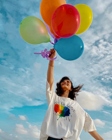 #pride #pridemonth #love Photography, Balloon In The Sky, Let Them Go, Love Is Love, The Sky, Balloons