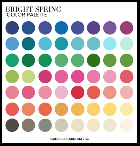 Discover the vibrant and energizing colors of the Bright Spring season with our complete guide! From bold and bright outfit ideas to makeup tips that will make you glow, we have everything you need to embrace this stunning seasonal palette. Plus, learn how to determine if you are a Bright Spring or a Clear Spring, so you can make the most of these radiant hues. Get ready to shine this spring! Bright Spring Color Palette | Bright Spring Outfits | Bright Spring Makeup | Bright Spring Nails | ... Bright Spring Outfits, Bright Spring Makeup, Bright Outfit Ideas, Bright Spring Color Palette, Clear Spring Palette, True Spring Color Palette, Light Spring Palette, True Spring Colors, Seasonal Palette