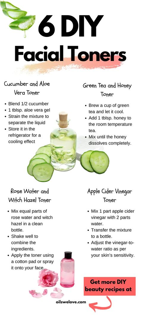 6 DIY Facial Toners for a Refreshing Glow | Oils we love Homemade Facials, Diy Facial Toner, Beauty Treatments Skin Care, Diy Beauty Treatments, Diy Skin Care Routine, Clear Healthy Skin, Natural Face Skin Care, Diy Skin Care Recipes, Diy Facial