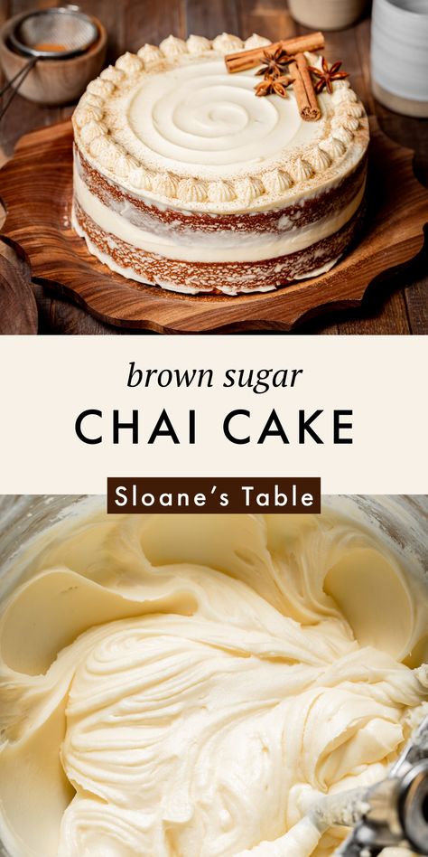 Chai Cake, Cake Cooking, Moist Cake, Cake Layers, Gateaux Cake, Feed A Crowd, Fun Baking Recipes, Baking Sweets, Fall Baking