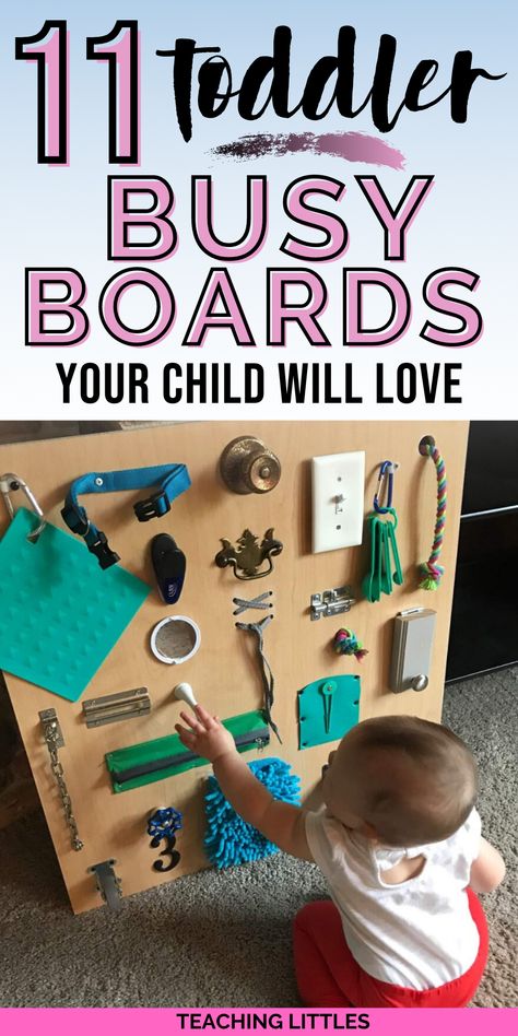 Baby Sensory Board, Diy Busy Board, Diy Sensory Board, Toddler Busy Board, Toddler Activity Board, Busy Board Baby, Baby Sensory Play, Baby Play Activities, Sensory Activities Toddlers