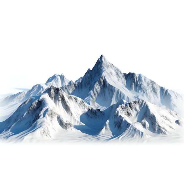 a snow covered mountain is shown in this artistic photo, it appears to be very large