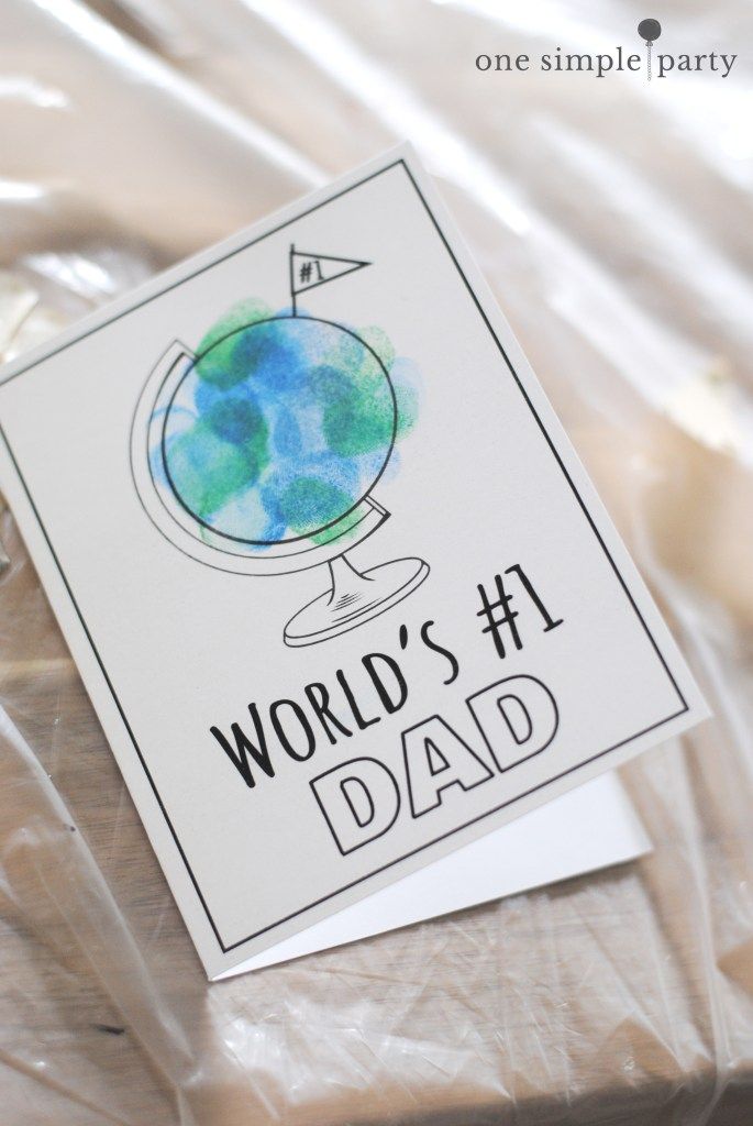 a card that says world's 1 dad on it